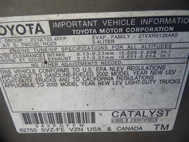 2002 Toyota 4Runner SR5 Silver 3.4L AT 4WD #Z24705